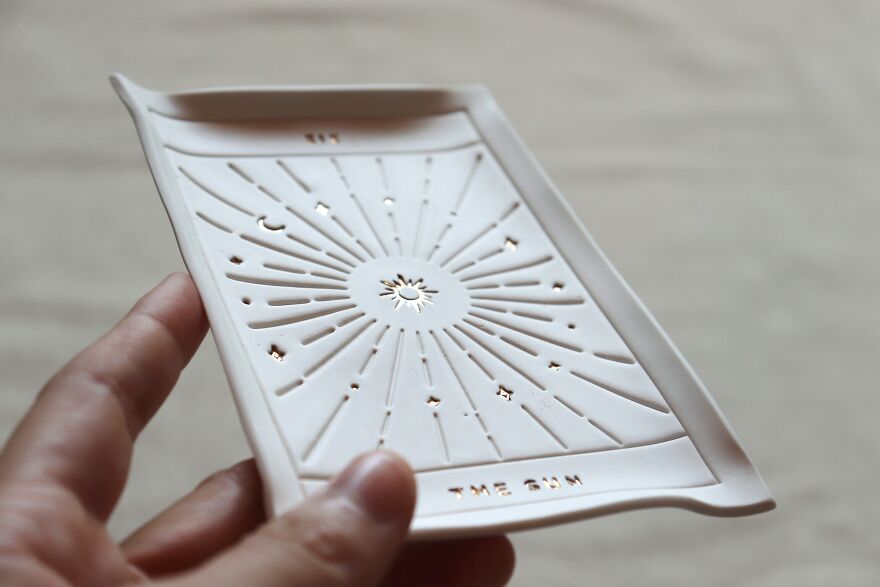 I Make Tarot Cards Out Of Porcelain, Gold, And Mother Of Pearl Luster I Make Tarot Cards Out Of Porcelain, Gold, And Mother Of Pearl Luster