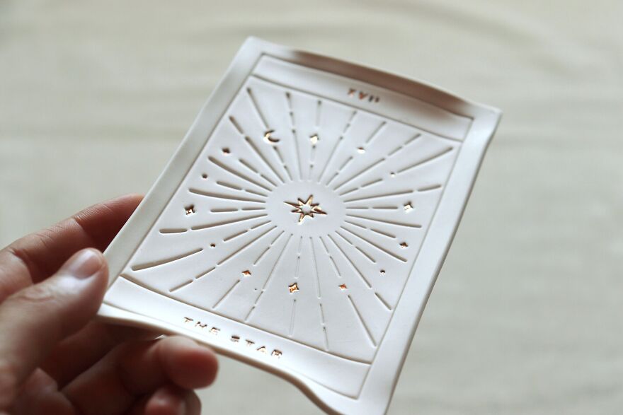 I Make Tarot Cards Out Of Porcelain, Gold, And Mother Of Pearl Luster