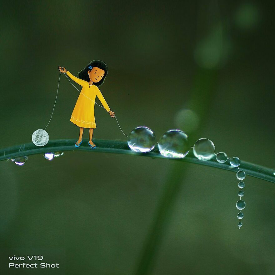 Indian Artist Creates A Little Girl To Give More Life To His Macro Photos And The Result Is Very Cute