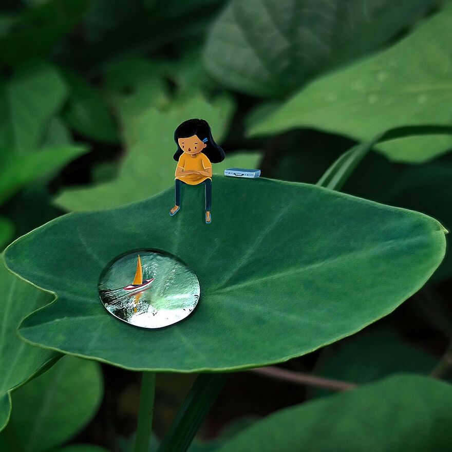 Indian Artist Creates A Little Girl To Give More Life To His Macro Photos And The Result Is Very Cute