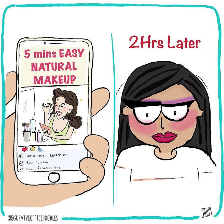 Indian Artist Shows The Daily Problems Of Women In A Fun Way