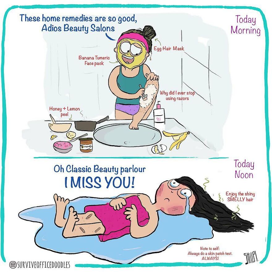 Indian Artist Shows The Daily Problems Of Women In A Fun Way