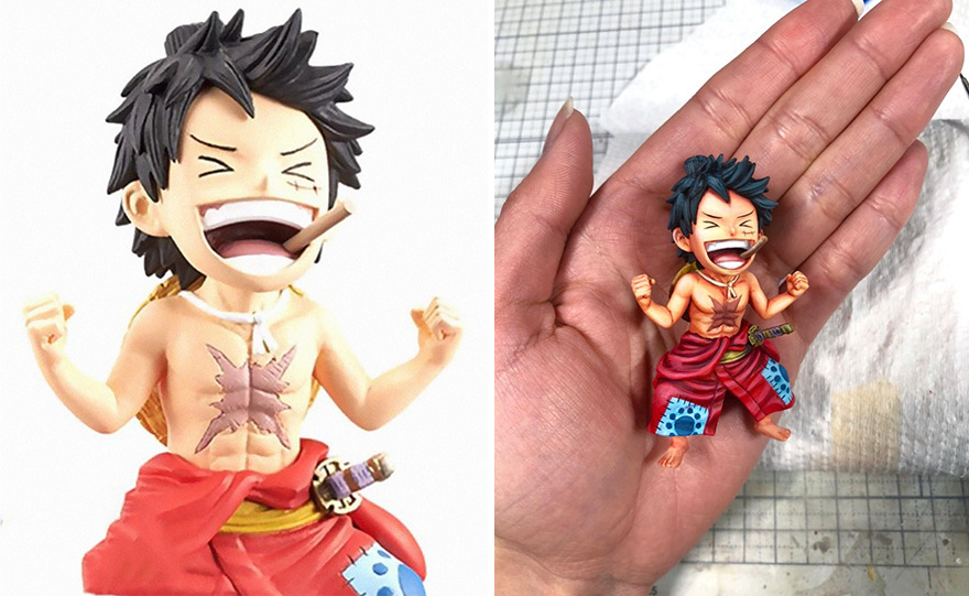 Japanese Artist Takes 3D Sculptures And Makes Them Look Like Manga-Style Illustrations