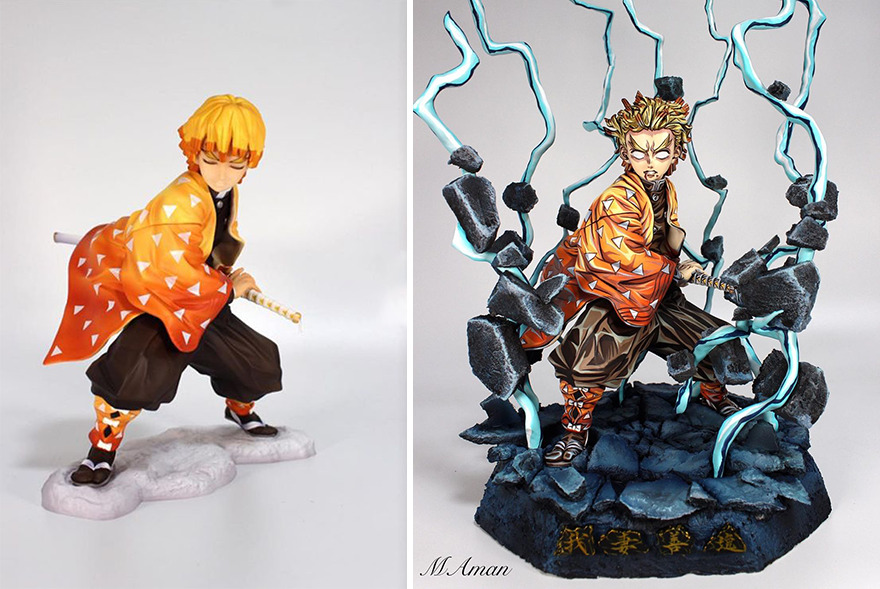 Japanese Artist Takes 3D Sculptures And Makes Them Look Like Manga-Style Illustrations