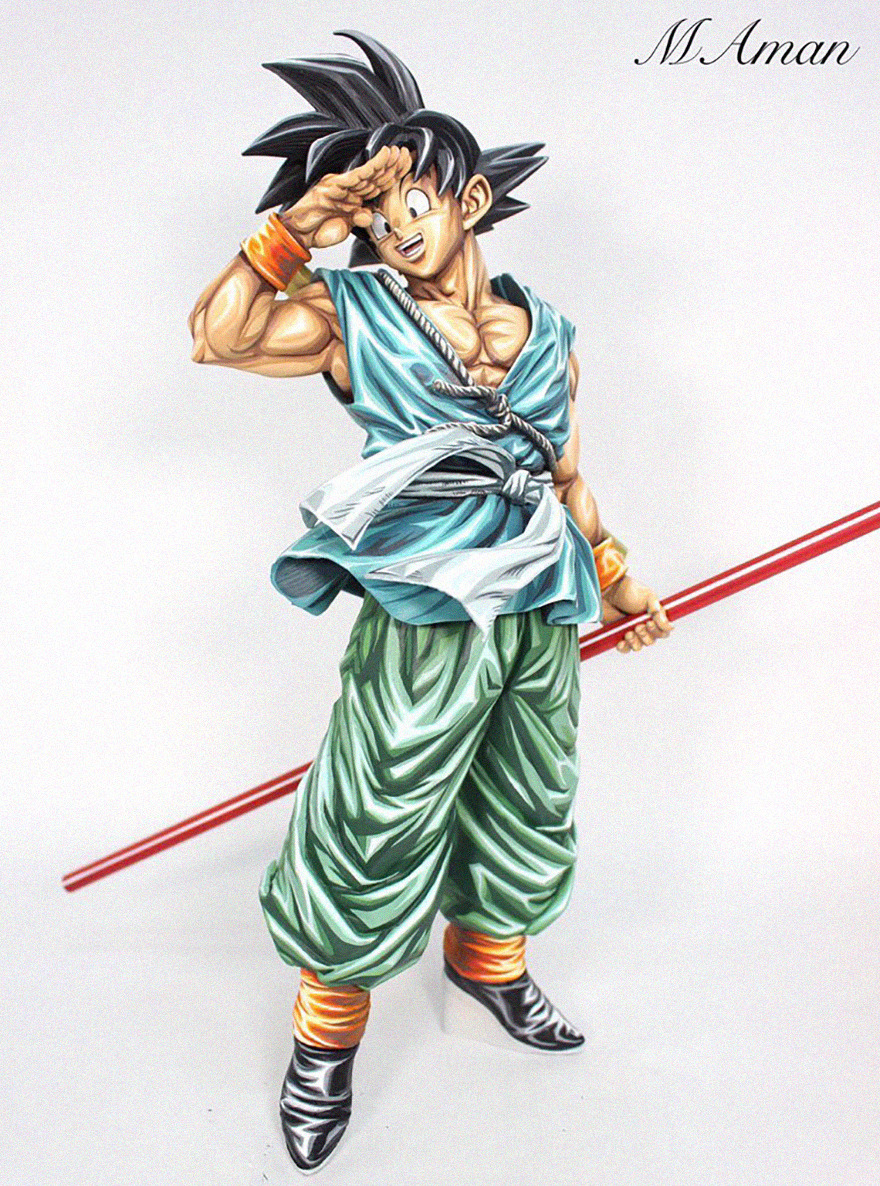 Japanese Artist Takes 3D Sculptures And Makes Them Look Like Manga-Style Illustrations