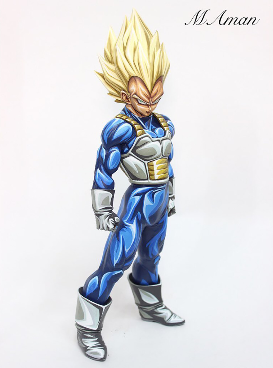 Japanese Artist Takes 3D Sculptures And Makes Them Look Like Manga-Style Illustrations