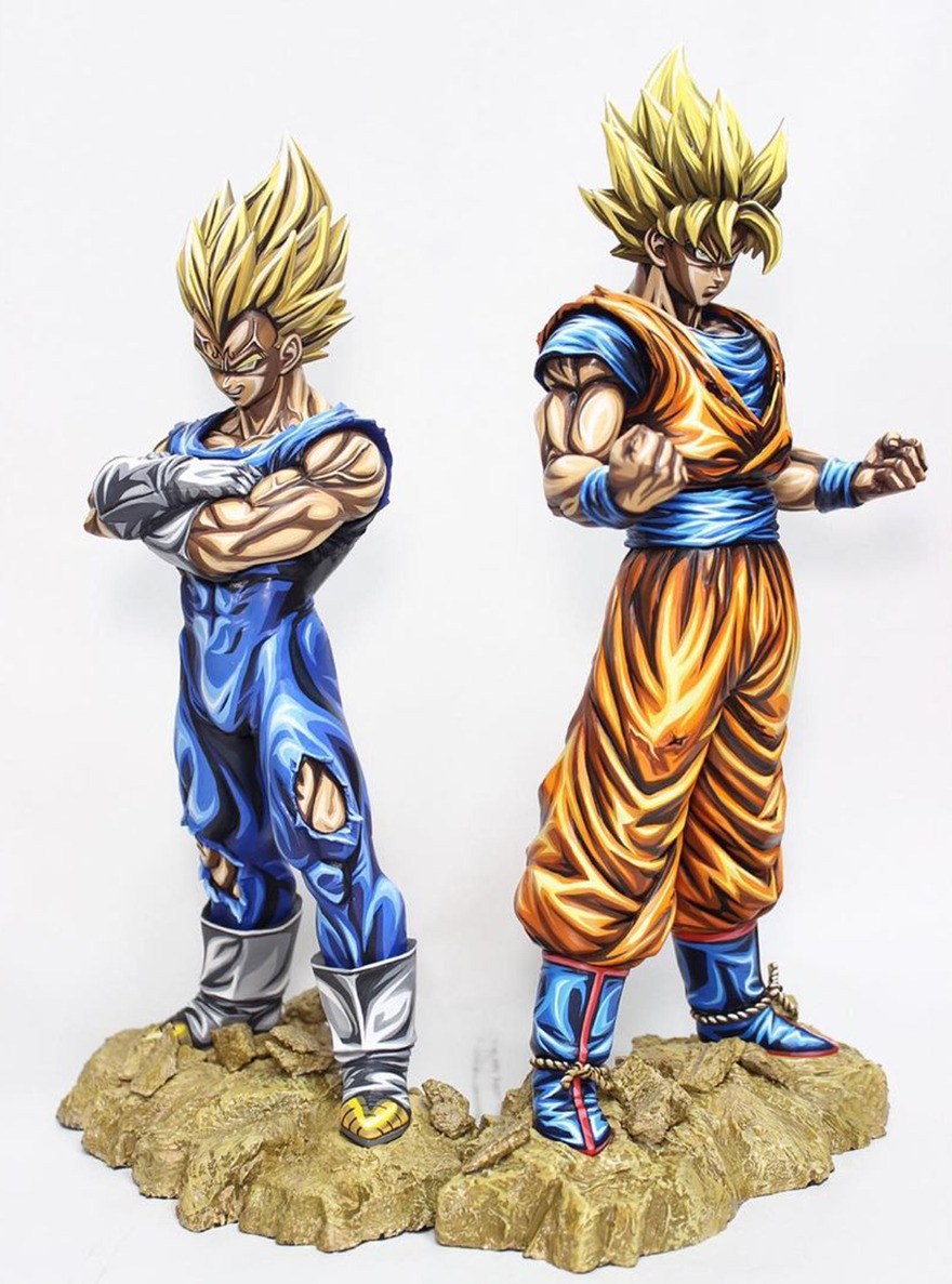 Japanese Artist Takes 3D Sculptures And Makes Them Look Like Manga-Style Illustrations