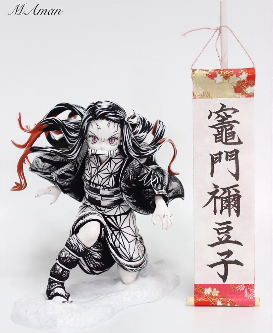 Japanese Artist Takes 3D Sculptures And Makes Them Look Like Manga-Style Illustrations