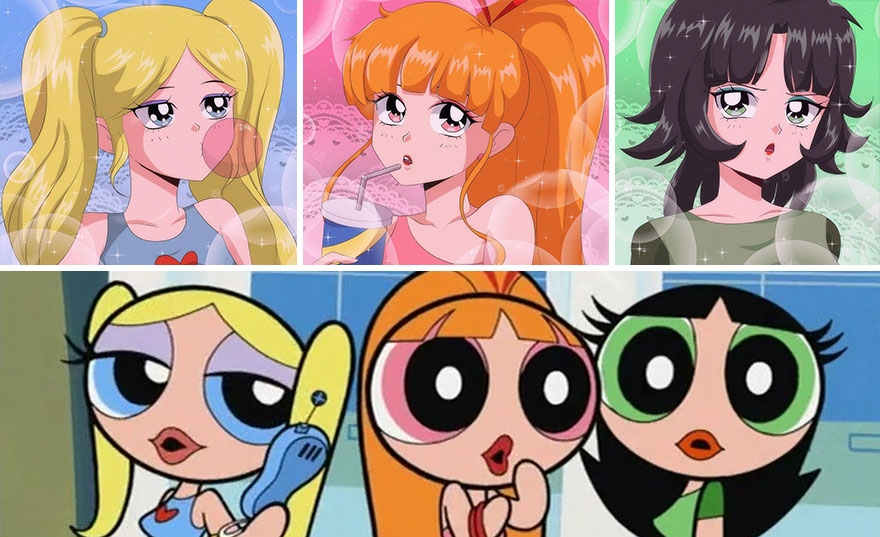 Mexican Illustrator Turns Characters From Famous Movies And Series Into Anime