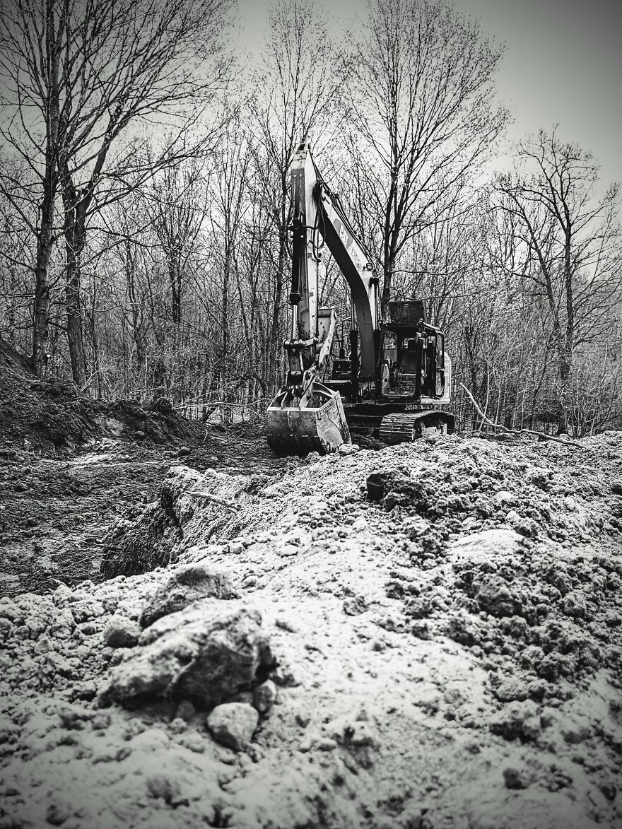 I Took Pictures Of My Dad's Excavator During A Break When He Was Digging A Basement I Took Pictures Of My Dad's Excavator During A Break When He Was Digging A Basement