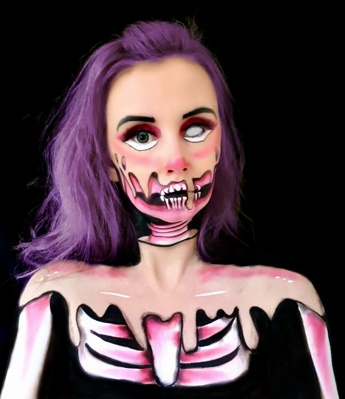 Body-Art-Optical-Illusion-Makeup-Transformations-Movie-Mayhem-Makeup-Emma-Van-De-Peer