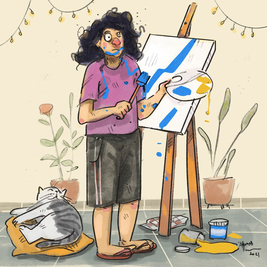 Taking Up Painting... Those Surprise Sneezes Though