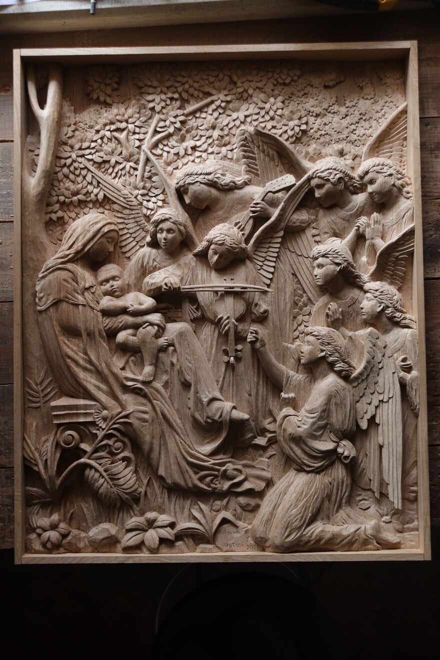 My Relief Wood Carving And Its Creation Process Which Took 7 Months