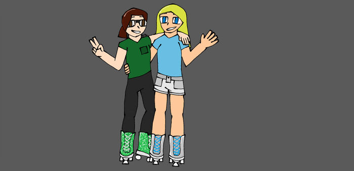 My And My Bff In Roller Skates