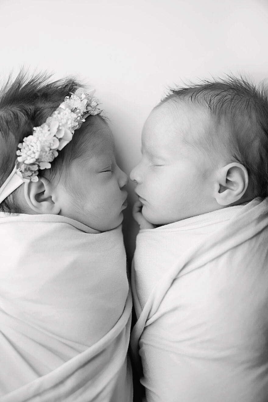 Sweet Twin Brother And Sister Sleeping
