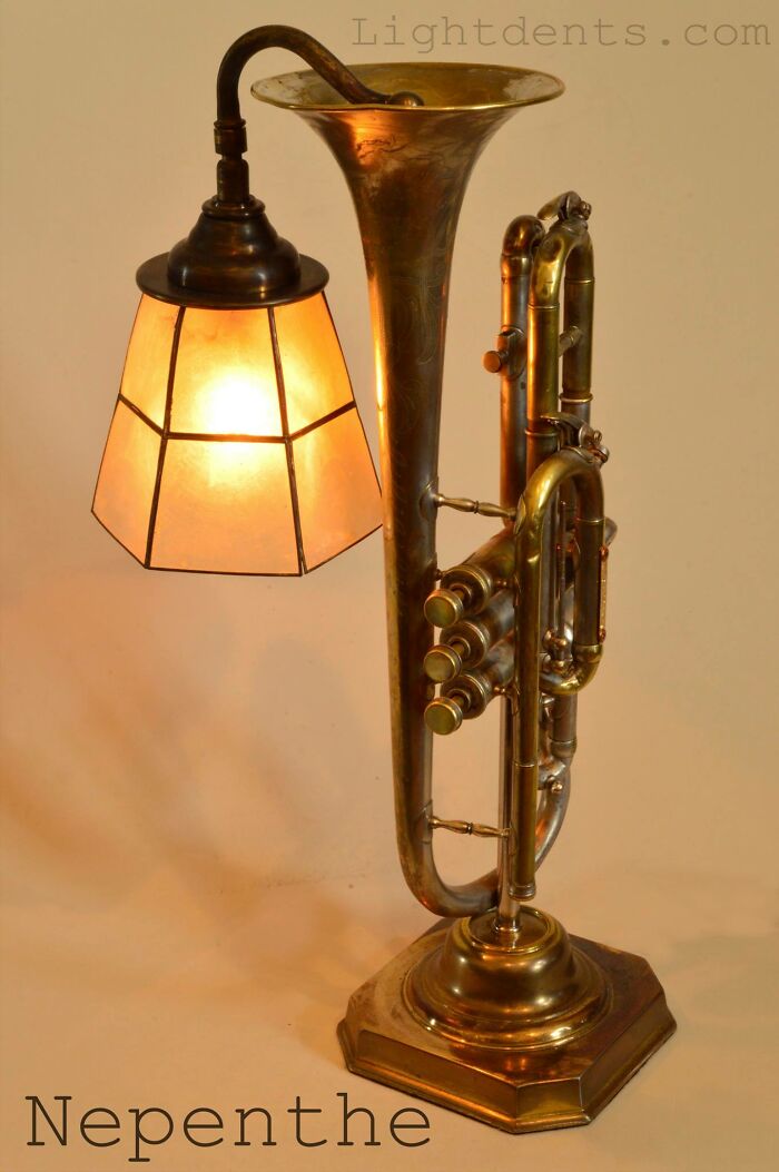 This Artist Turns Old Musical Instruments Into Lamps