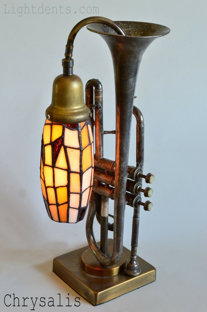 This Artist Turns Old Musical Instruments Into Lamps