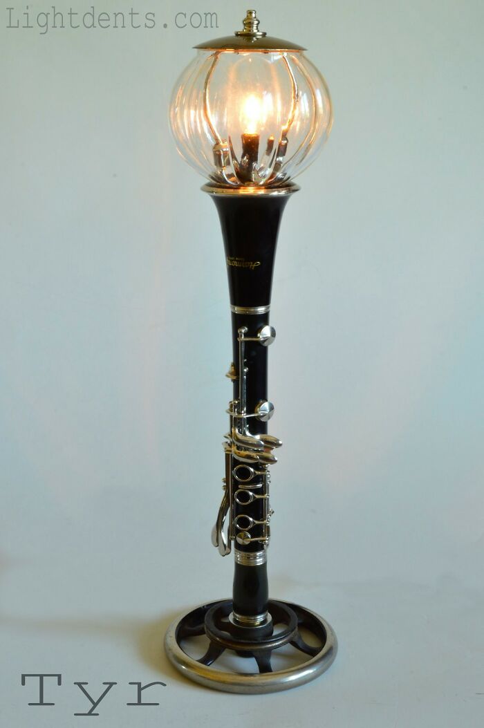 This Artist Turns Old Musical Instruments Into Lamps