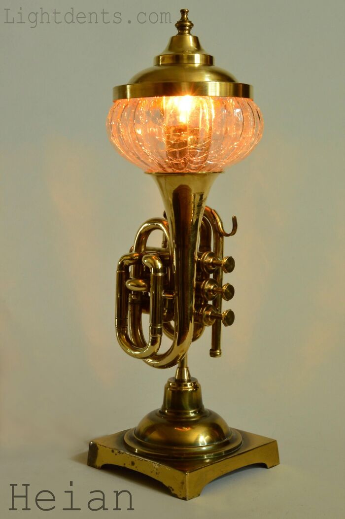 This Artist Turns Old Musical Instruments Into Lamps