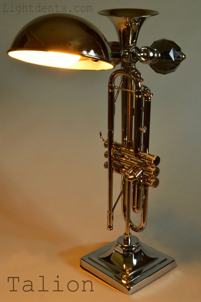 This Artist Turns Old Musical Instruments Into Lamps