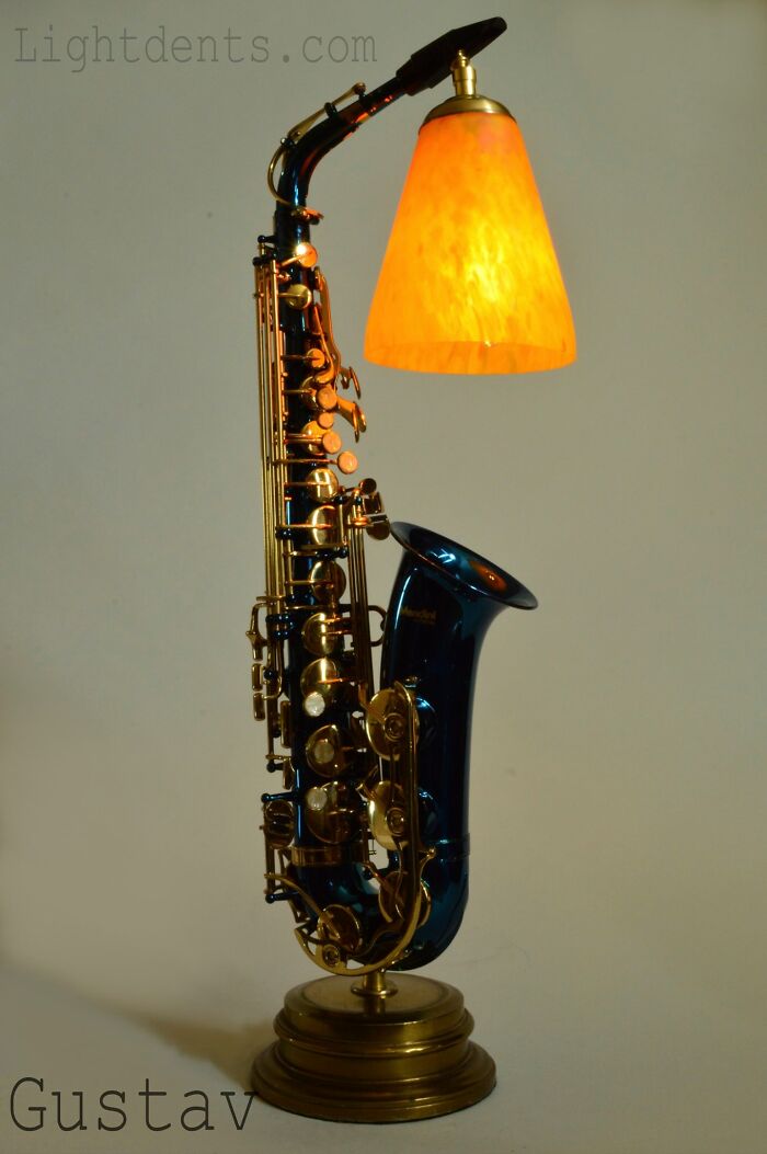 This Artist Turns Old Musical Instruments Into Lamps