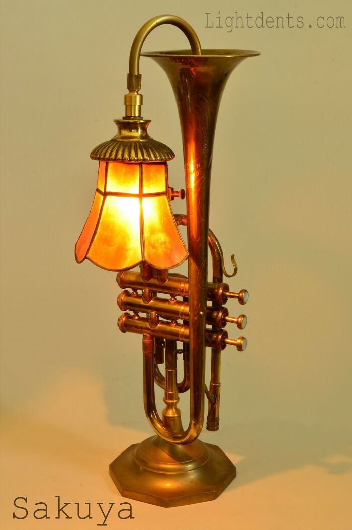 This Artist Turns Old Musical Instruments Into Lamps