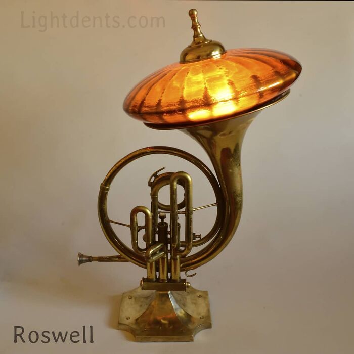 This Artist Turns Old Musical Instruments Into Lamps
