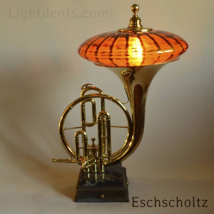 This Artist Turns Old Musical Instruments Into Lamps