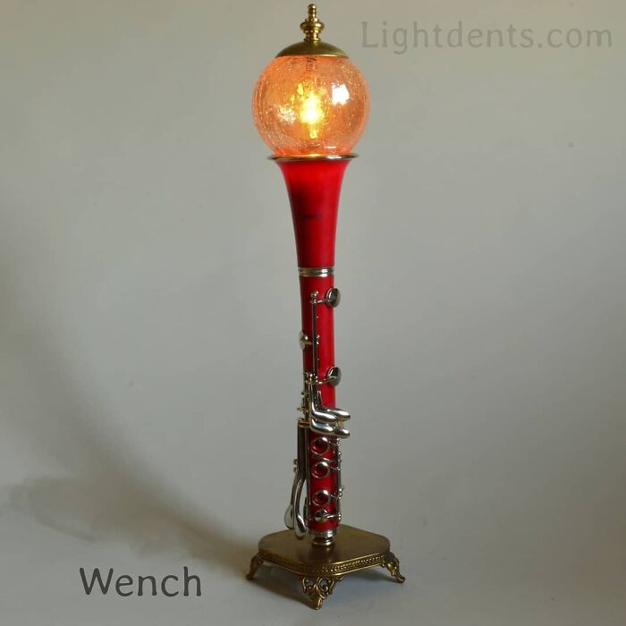 This Artist Turns Old Musical Instruments Into Lamps