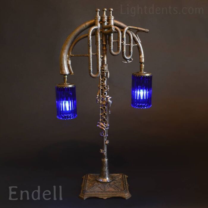 This Artist Turns Old Musical Instruments Into Lamps
