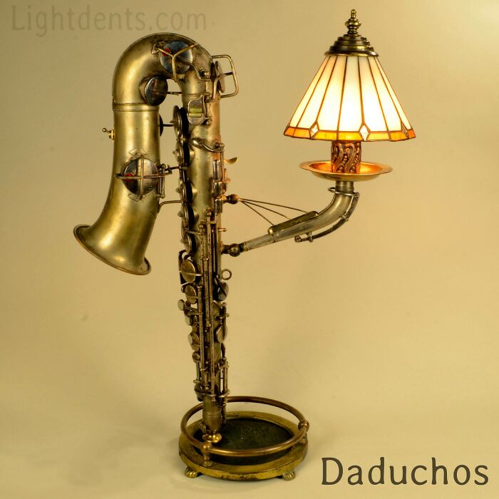 This Artist Turns Old Musical Instruments Into Lamps