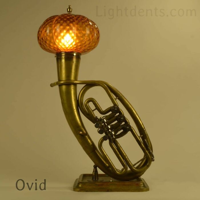This Artist Turns Old Musical Instruments Into Lamps