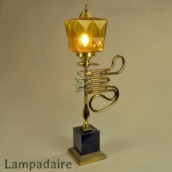 This Artist Turns Old Musical Instruments Into Lamps