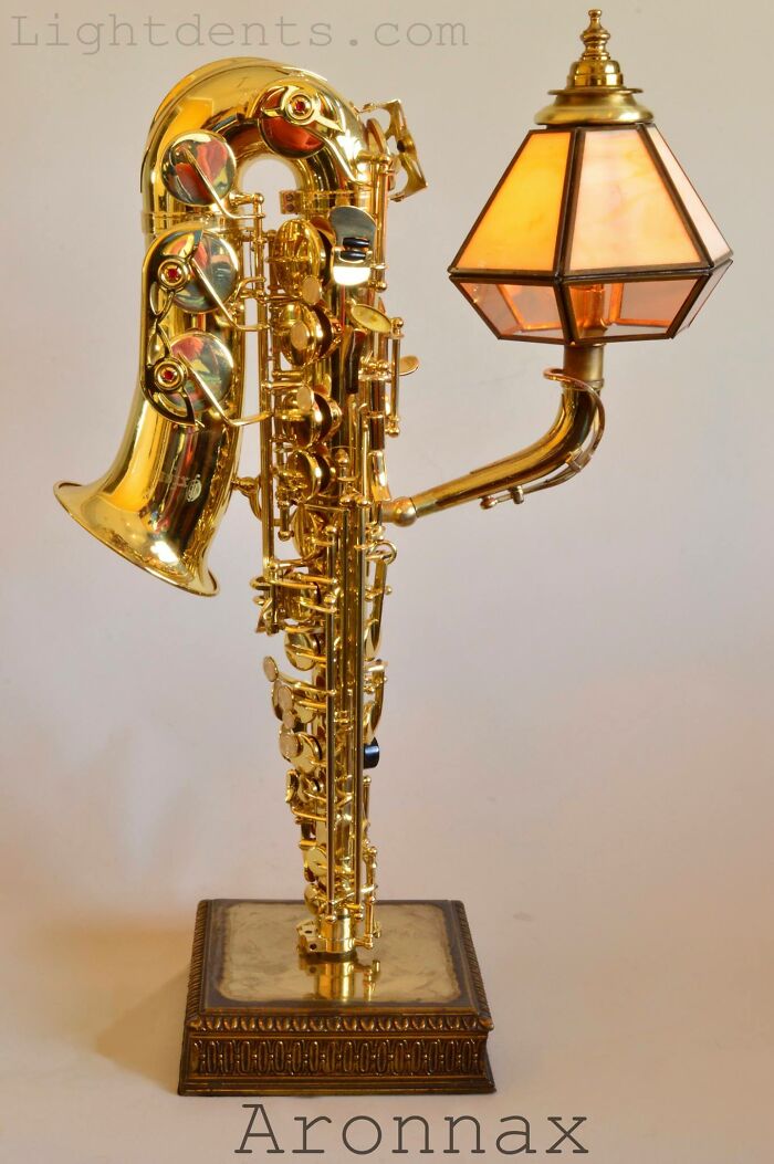 This Artist Turns Old Musical Instruments Into Lamps