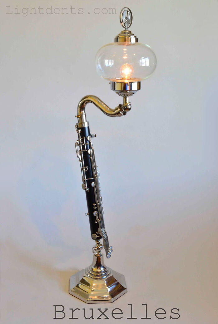 This Artist Turns Old Musical Instruments Into Lamps