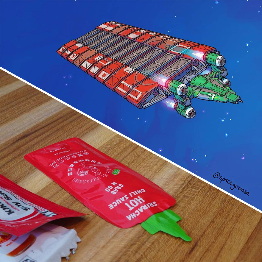 This Artist Continues To Make Spaceships Inspired By Everyday Objects