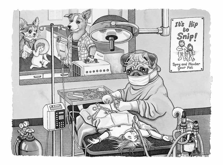 Artist Shows When Animals Take The Place Of Humans In Stunning Illustrations