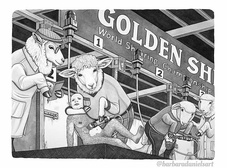 Artist Shows When Animals Take The Place Of Humans In Stunning Illustrations