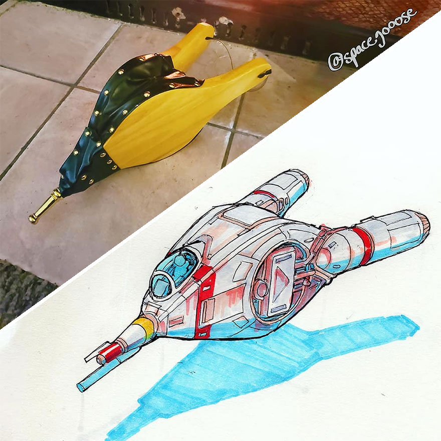 This Artist Continues To Make Spaceships Inspired By Everyday Objects