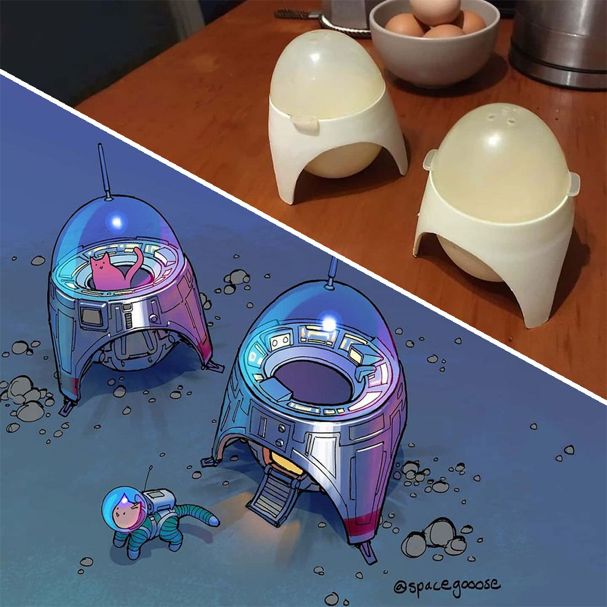 This Artist Continues To Make Spaceships Inspired By Everyday Objects