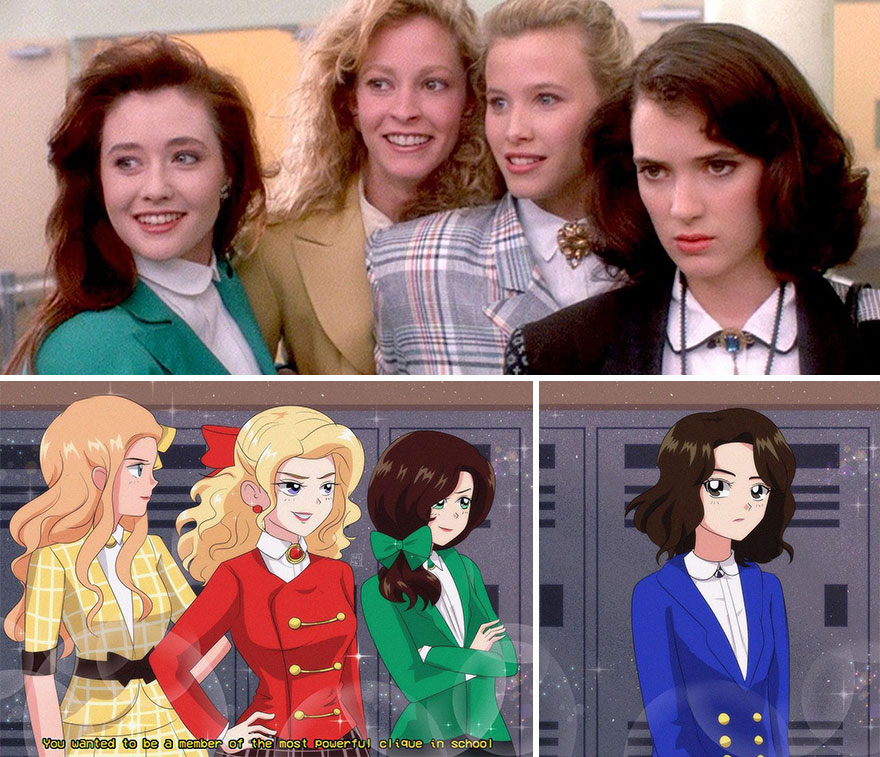 Mexican Illustrator Turns Characters From Famous Movies And Series Into Anime