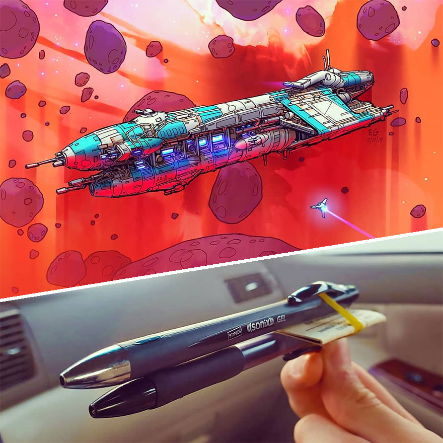 This Artist Continues To Make Spaceships Inspired By Everyday Objects