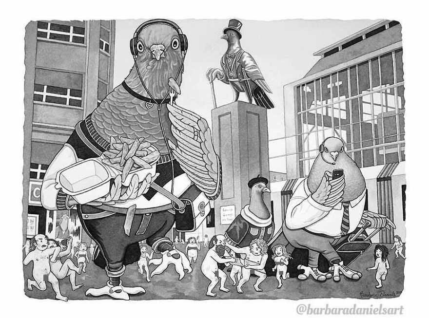 Artist Shows When Animals Take The Place Of Humans In Stunning Illustrations