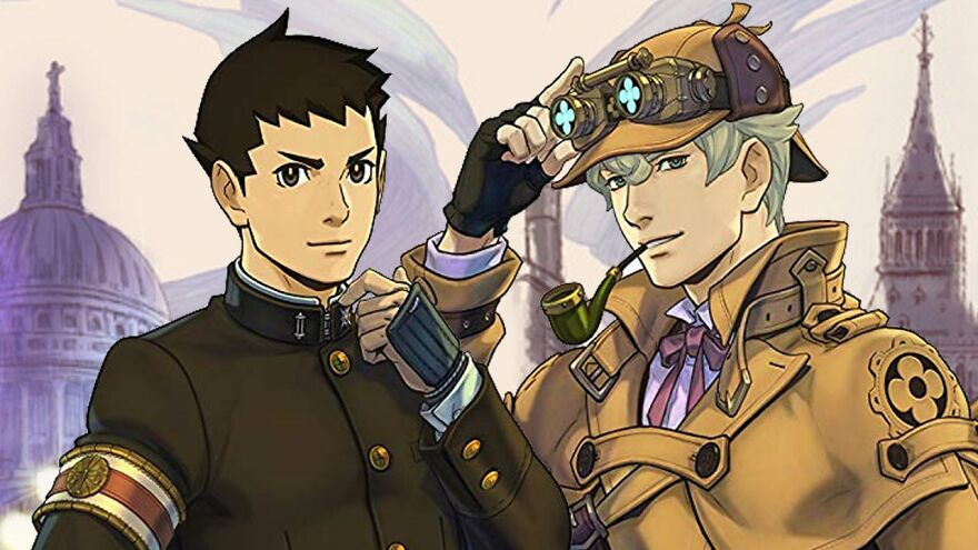 Ah Yes. Promotional Artwork Of Ryuunosuke Naruhodou And Herlock Sholmes For Dai Gyakuten Saiban.