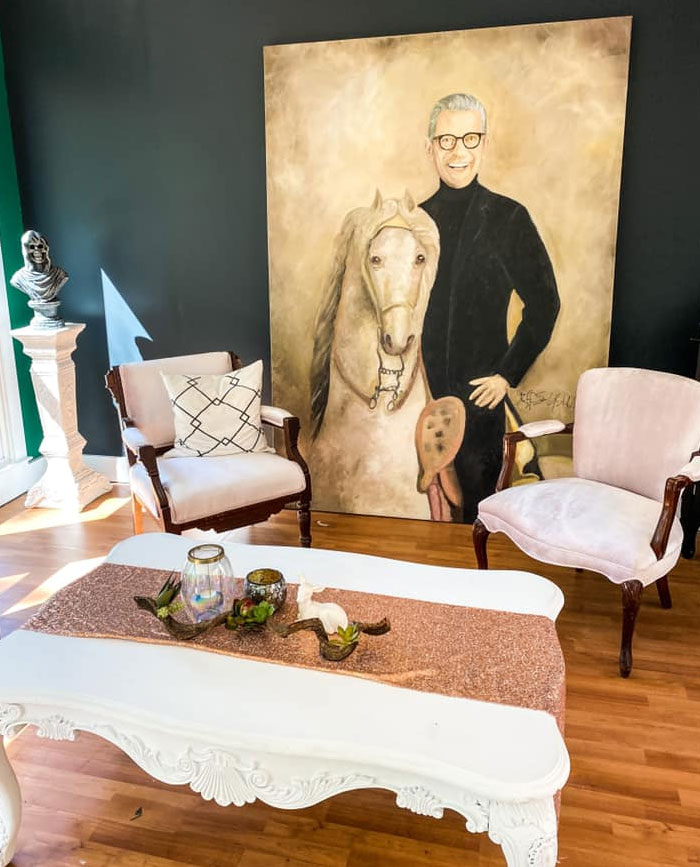 Today I Became The Proud Owner Of A Giant Original Oil Painting Of Jeff Goldblum Riding A Horse, Signed By Mr. Goldblum Himself. I Have Never Been Happier. This Painting Will Haunt My Walls Until The Day I Die