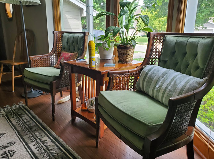 When The Furniture Guy At Goodwill Looks At You And Says "Do You Want This Chair For $1.99? There's A Matching One Right Here." You Say Yes