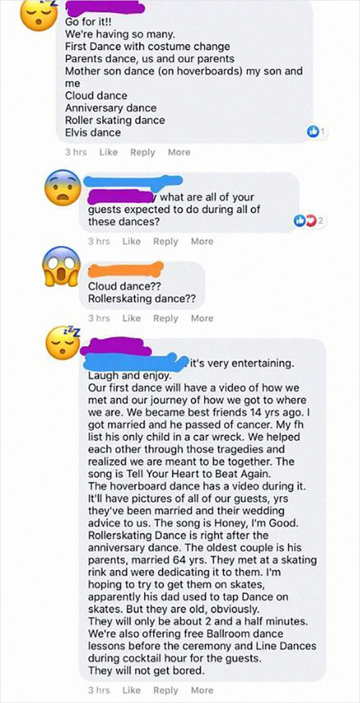 Bridezilla Shamed For Her Bizarre List Of Seven First Dances At Her Wedding. What, Like Including "Costume Changes", Hoverboards And Roller Skating Is Too Much To Ask?