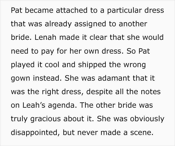 Bridezilla Steals A Dress From A Charity &ndash; The Owner Executes Her Revenge On The Wedding Day