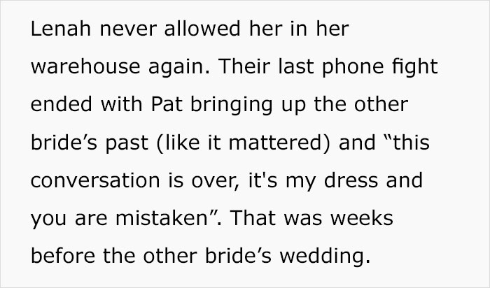 Bridezilla Steals A Dress From A Charity &ndash; The Owner Executes Her Revenge On The Wedding Day