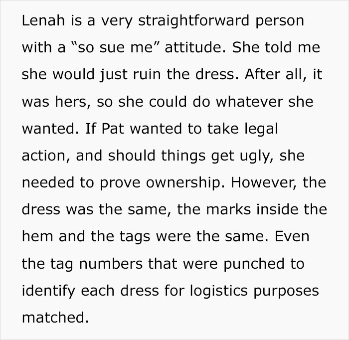 Bridezilla Steals A Dress From A Charity &ndash; The Owner Executes Her Revenge On The Wedding Day